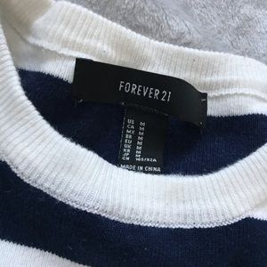 Forever 21 blue and white sweater